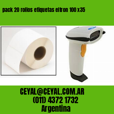 pack 20 rollos etiquetas eltron 100 x35