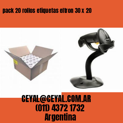 pack 20 rollos etiquetas eltron 30 x 20