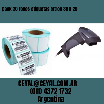 pack 20 rollos etiquetas eltron 38 X 20