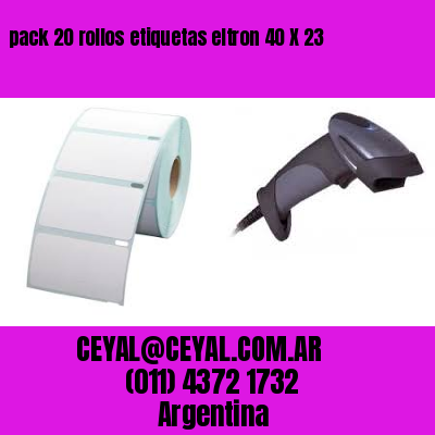 pack 20 rollos etiquetas eltron 40 X 23