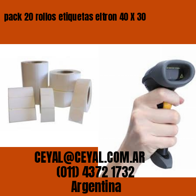 pack 20 rollos etiquetas eltron 40 X 30