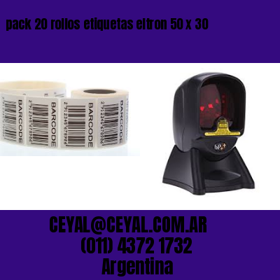 pack 20 rollos etiquetas eltron 50 x 30