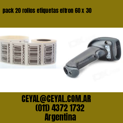 pack 20 rollos etiquetas eltron 60 x 30