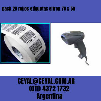 pack 20 rollos etiquetas eltron 70 x 50