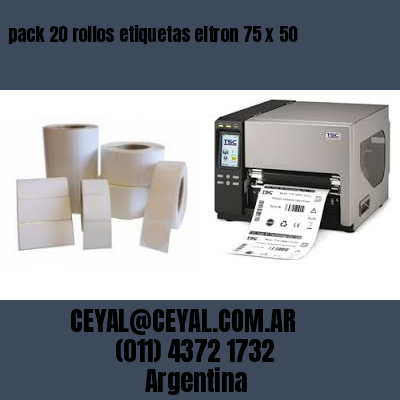 pack 20 rollos etiquetas eltron 75 x 50