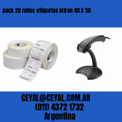 pack 20 rollos etiquetas eltron 80 X 50