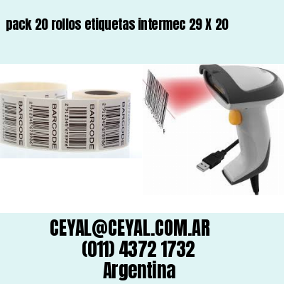 pack 20 rollos etiquetas intermec 29 X 20