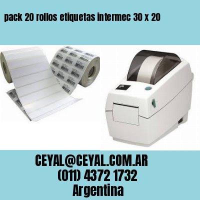 pack 20 rollos etiquetas intermec 30 x 20