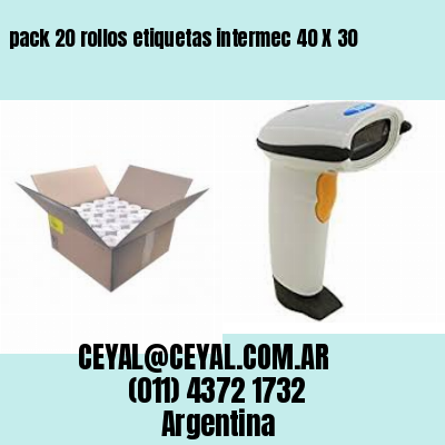 pack 20 rollos etiquetas intermec 40 X 30