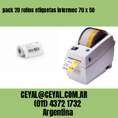 pack 20 rollos etiquetas intermec 70 x 50