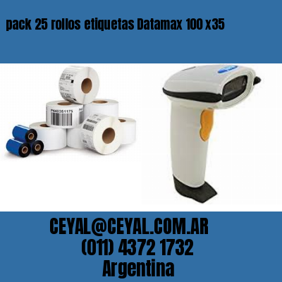 pack 25 rollos etiquetas Datamax 100 x35