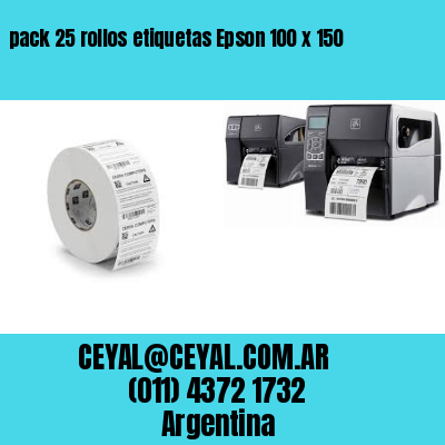 pack 25 rollos etiquetas Epson 100 x 150