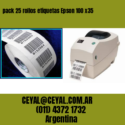 pack 25 rollos etiquetas Epson 100 x35