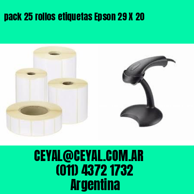 pack 25 rollos etiquetas Epson 29 X 20