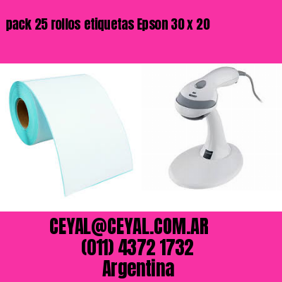 pack 25 rollos etiquetas Epson 30 x 20