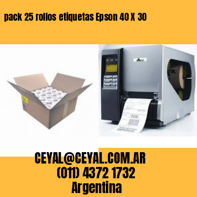 pack 25 rollos etiquetas Epson 40 X 30