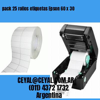 pack 25 rollos etiquetas Epson 60 x 30