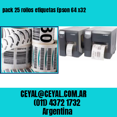 pack 25 rollos etiquetas Epson 64 x32