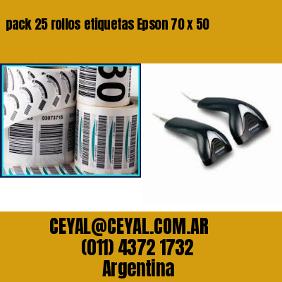 pack 25 rollos etiquetas Epson 70 x 50