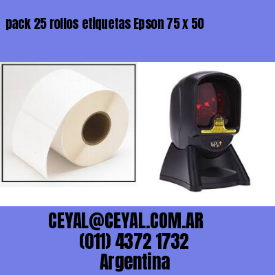 pack 25 rollos etiquetas Epson 75 x 50