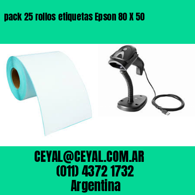 pack 25 rollos etiquetas Epson 80 X 50