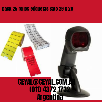 pack 25 rollos etiquetas Sato 29 X 20