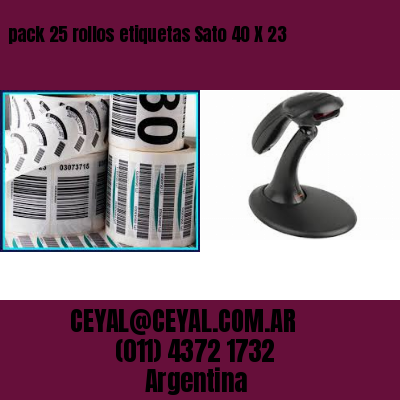 pack 25 rollos etiquetas Sato 40 X 23