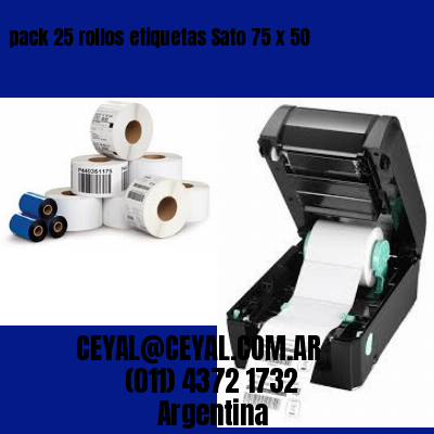 pack 25 rollos etiquetas Sato 75 x 50