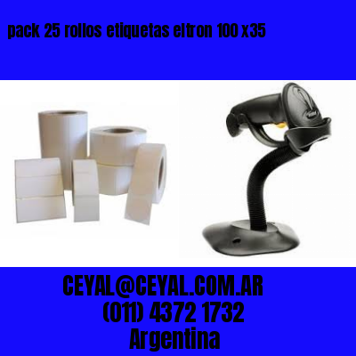 pack 25 rollos etiquetas eltron 100 x35