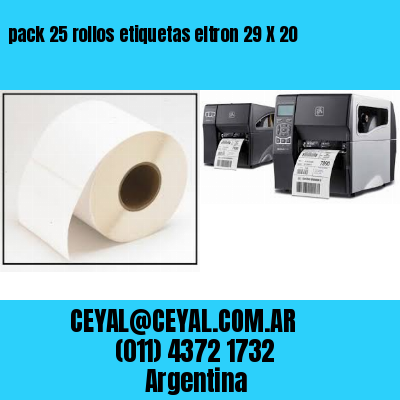 pack 25 rollos etiquetas eltron 29 X 20