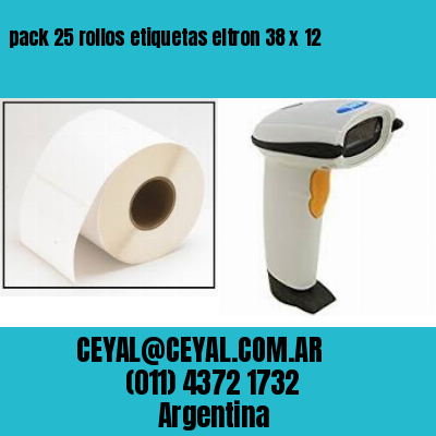 pack 25 rollos etiquetas eltron 38 x 12