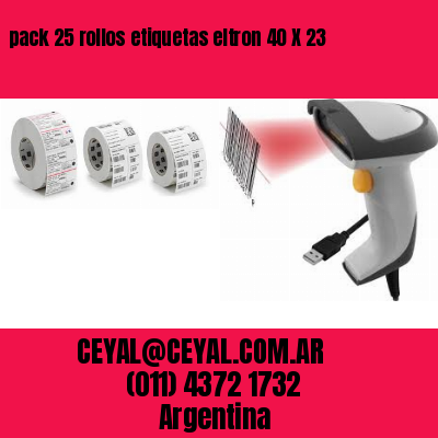 pack 25 rollos etiquetas eltron 40 X 23