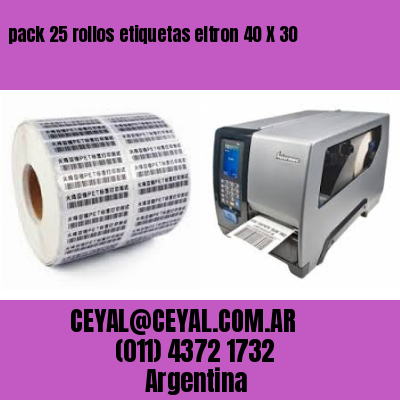 pack 25 rollos etiquetas eltron 40 X 30