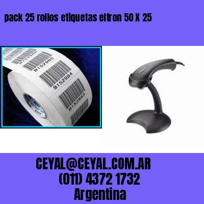 pack 25 rollos etiquetas eltron 50 X 25