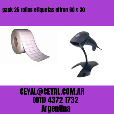 pack 25 rollos etiquetas eltron 60 x 30