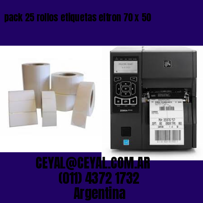 pack 25 rollos etiquetas eltron 70 x 50
