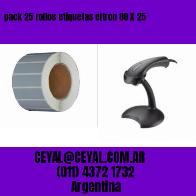 pack 25 rollos etiquetas eltron 80 X 25