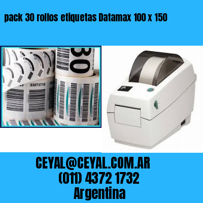 pack 30 rollos etiquetas Datamax 100 x 150