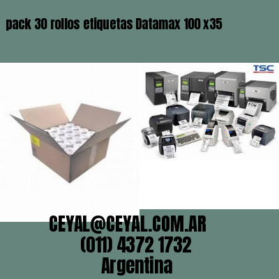 pack 30 rollos etiquetas Datamax 100 x35