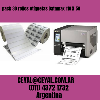 pack 30 rollos etiquetas Datamax 110 X 50