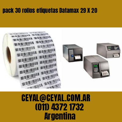 pack 30 rollos etiquetas Datamax 29 X 20