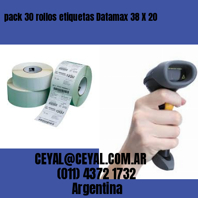 pack 30 rollos etiquetas Datamax 38 X 20