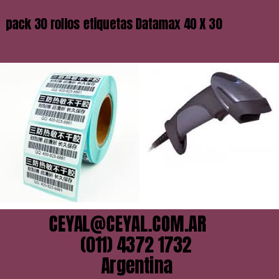 pack 30 rollos etiquetas Datamax 40 X 30