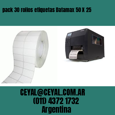 pack 30 rollos etiquetas Datamax 50 X 25