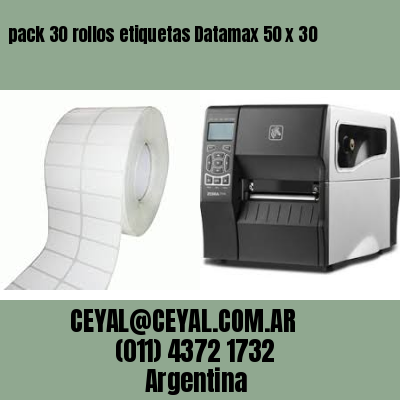 pack 30 rollos etiquetas Datamax 50 x 30