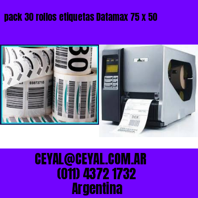 pack 30 rollos etiquetas Datamax 75 x 50