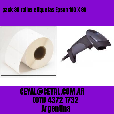 pack 30 rollos etiquetas Epson 100 X 80