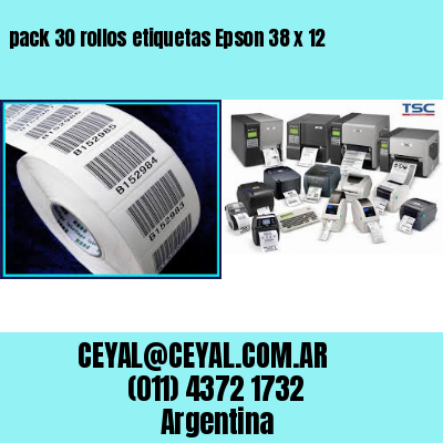 pack 30 rollos etiquetas Epson 38 x 12