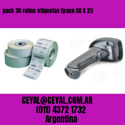 pack 30 rollos etiquetas Epson 50 X 25