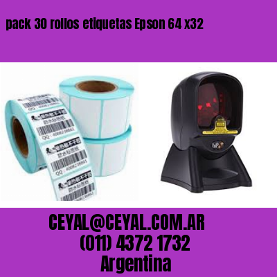 pack 30 rollos etiquetas Epson 64 x32